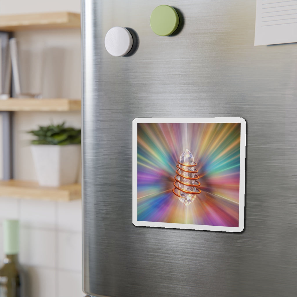 Rainbow Crystal Energy Die-Cut Fridge Magnet