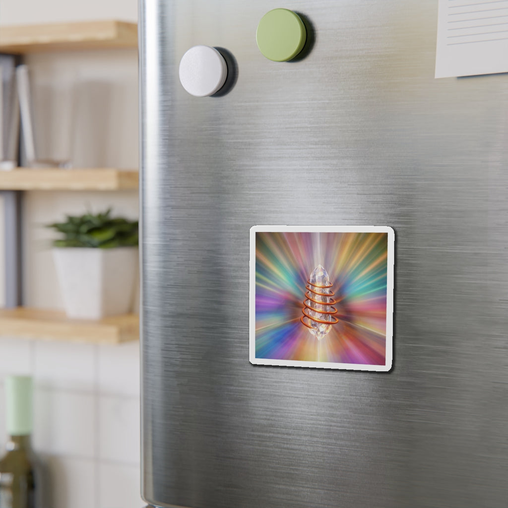 Rainbow Crystal Energy Die-Cut Fridge Magnet