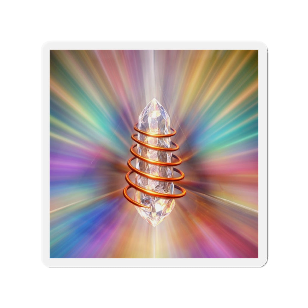 Rainbow Crystal Energy Die-Cut Fridge Magnet