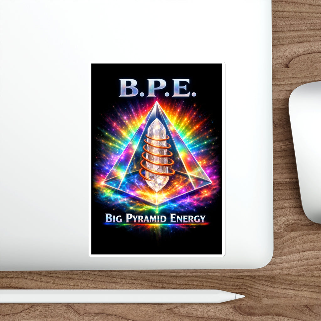 B.P.E. Big Pyramid Energy Crystal — Die-Cut Sticker