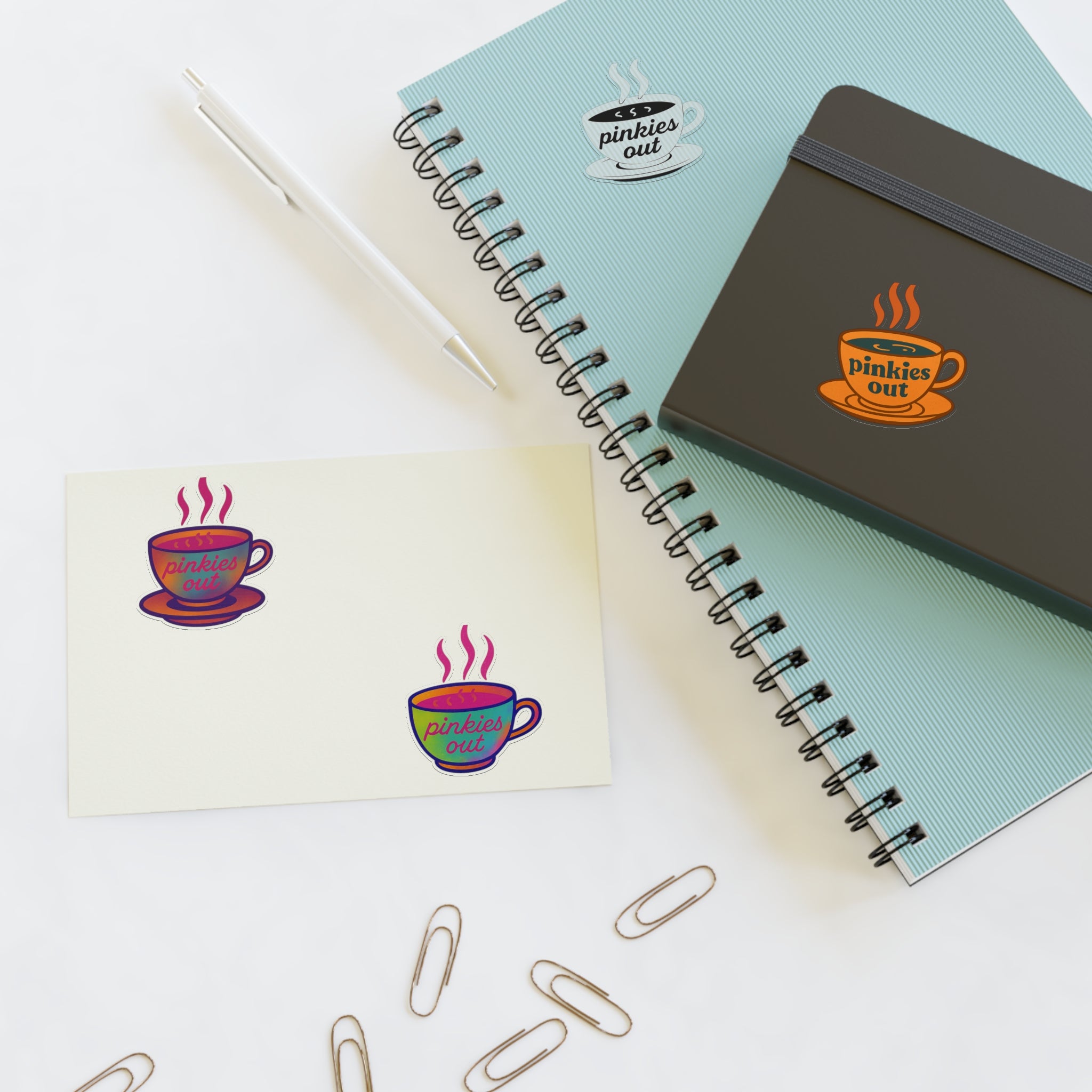 Pinkies Out Tea Cup Graphic Sticker Sheet