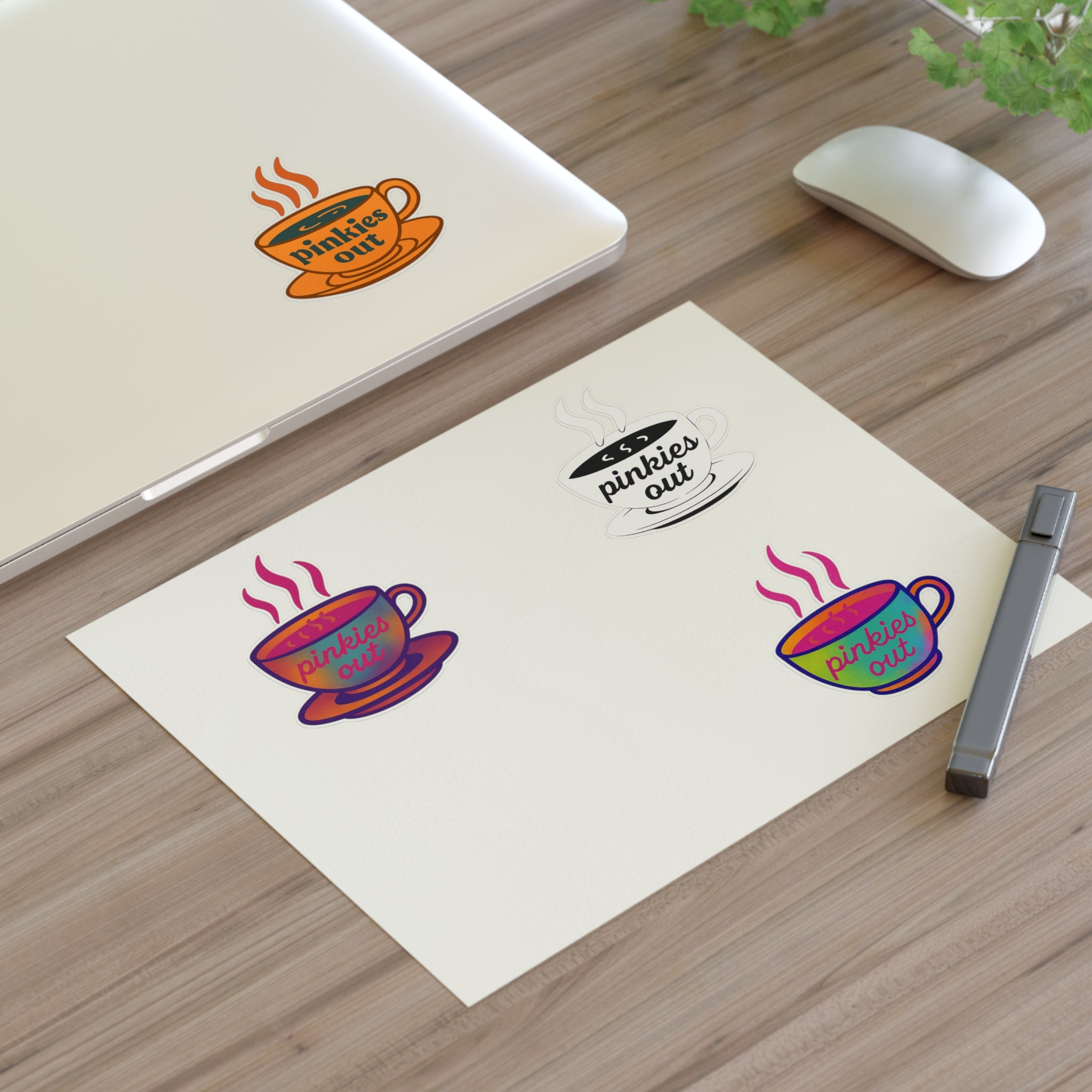 Pinkies Out Tea Cup Graphic Sticker Sheet