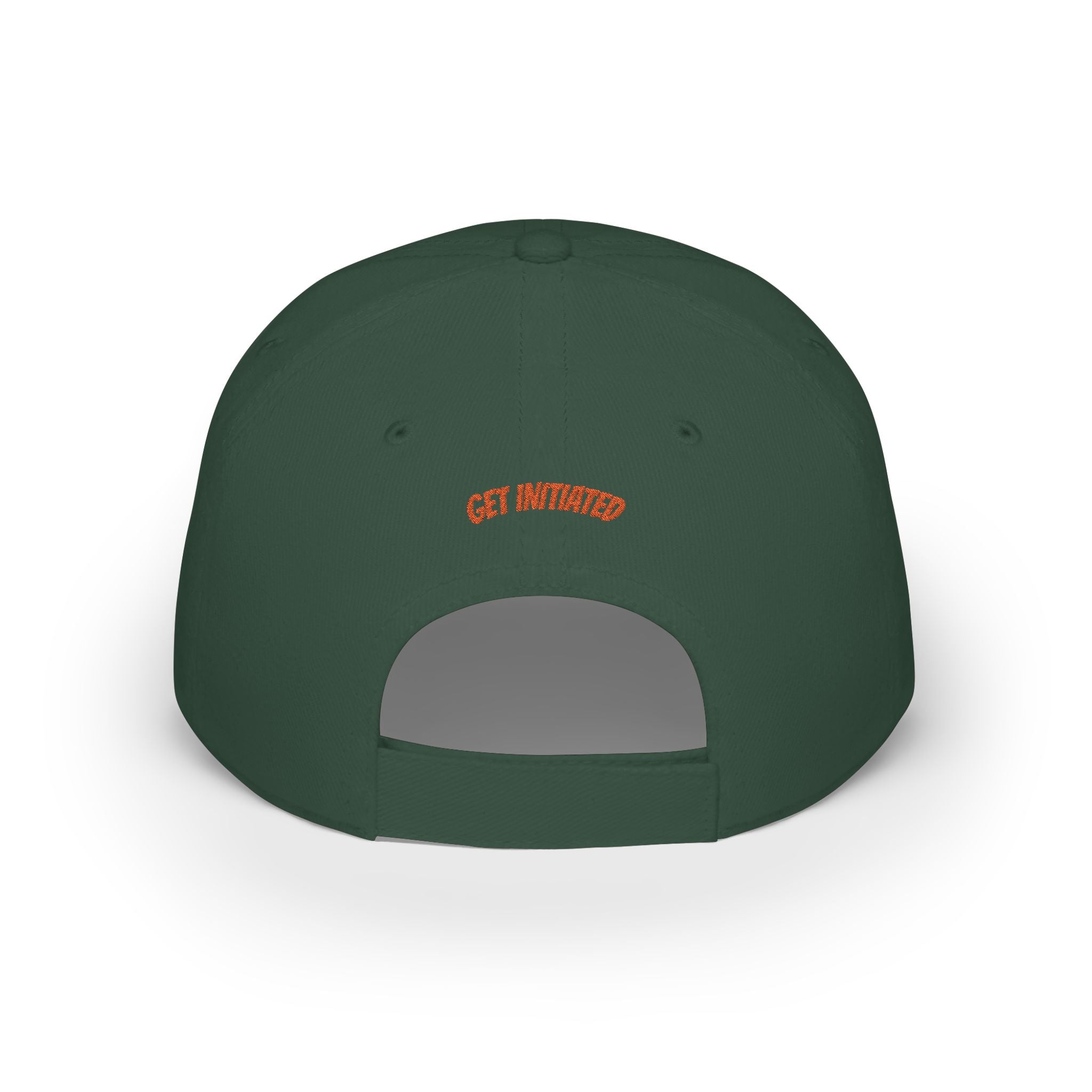 Low Profile Baseball Cap —  “GET INITIATED” Embroidered Hat