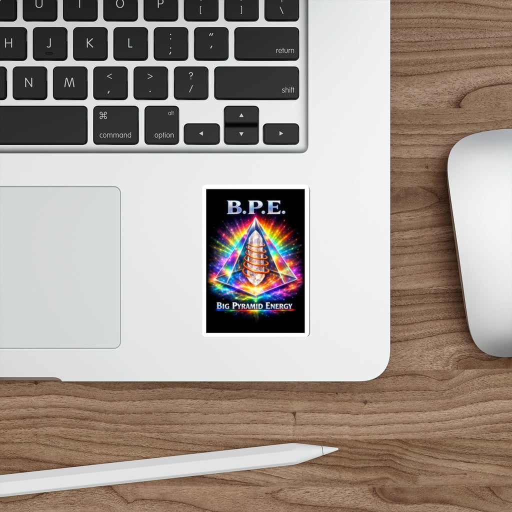 B.P.E. Big Pyramid Energy Crystal — Die-Cut Sticker