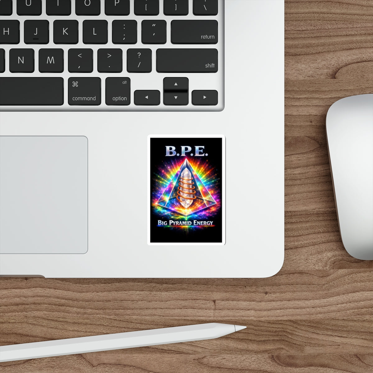 B.P.E. Big Pyramid Energy Crystal — Die-Cut Sticker