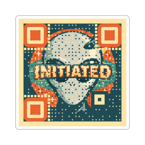 Alien Initiated Sticker — Retro Sci‑Fi Kiss‑Cut Decal