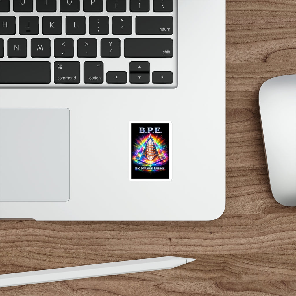 B.P.E. Big Pyramid Energy Crystal — Die-Cut Sticker