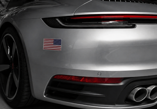 "Sports Model" Reverse American Flag Custom Shape Magnet/Auto Decal