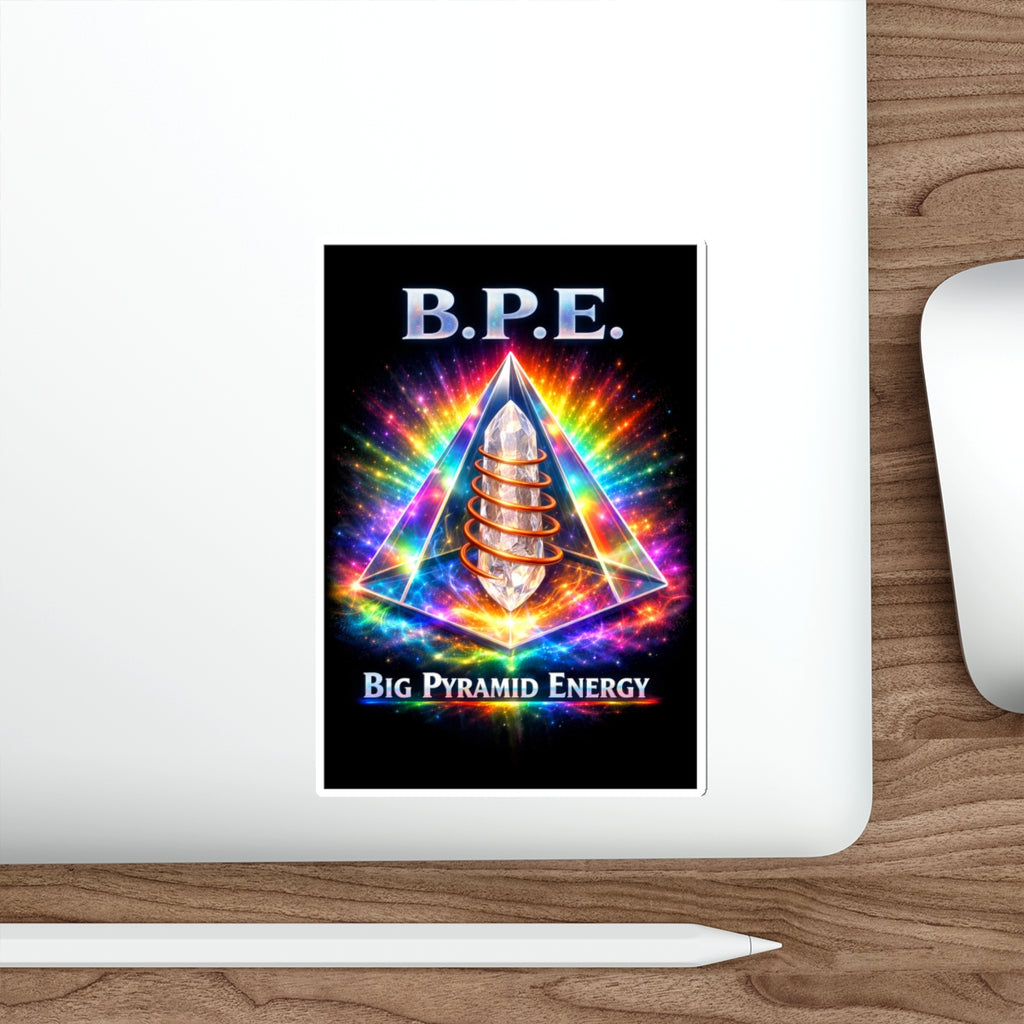 B.P.E. Big Pyramid Energy Crystal — Die-Cut Sticker