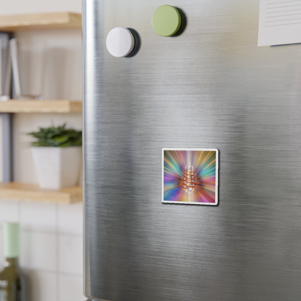 Rainbow Crystal Energy Die-Cut Fridge Magnet