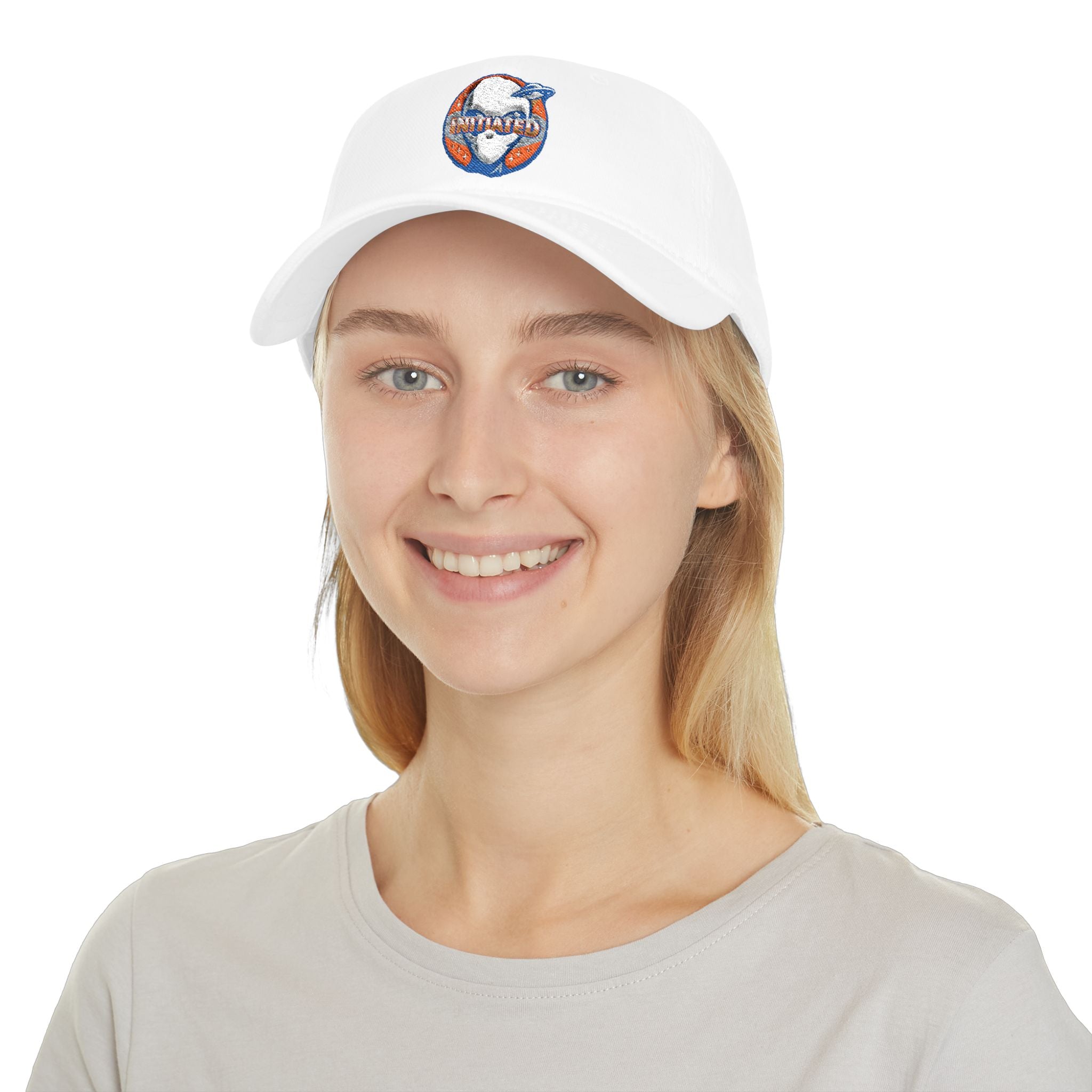 Low Profile Baseball Cap —  “GET INITIATED” Embroidered Hat