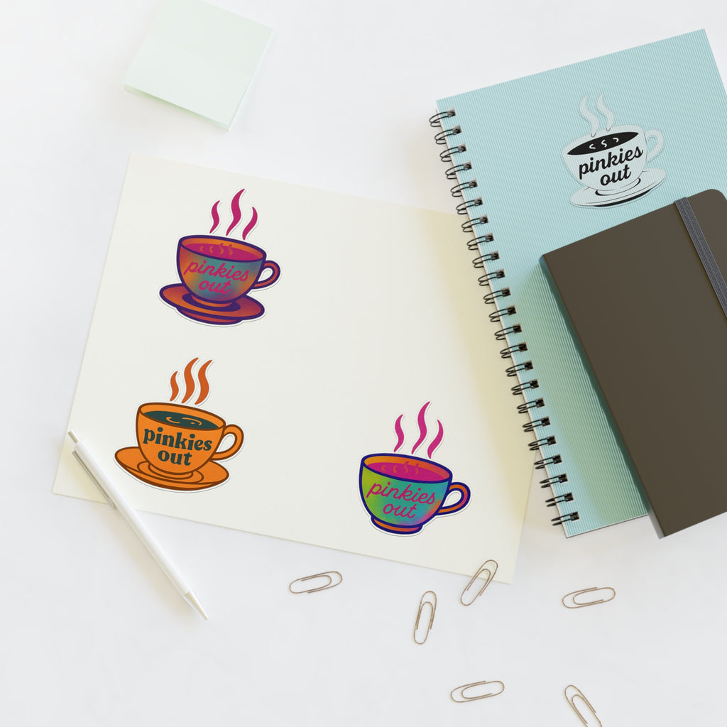Pinkies Out Tea Cup Graphic Sticker Sheet