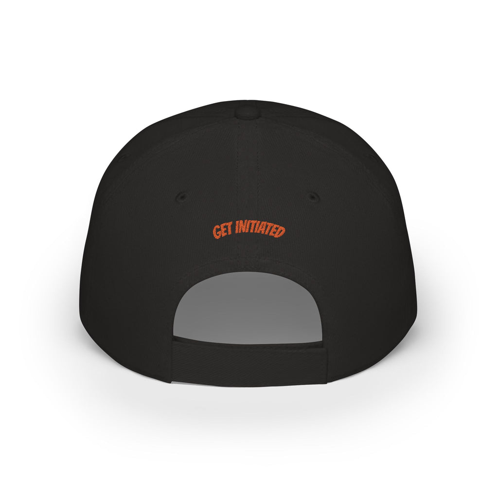 Low Profile Baseball Cap —  “GET INITIATED” Embroidered Hat