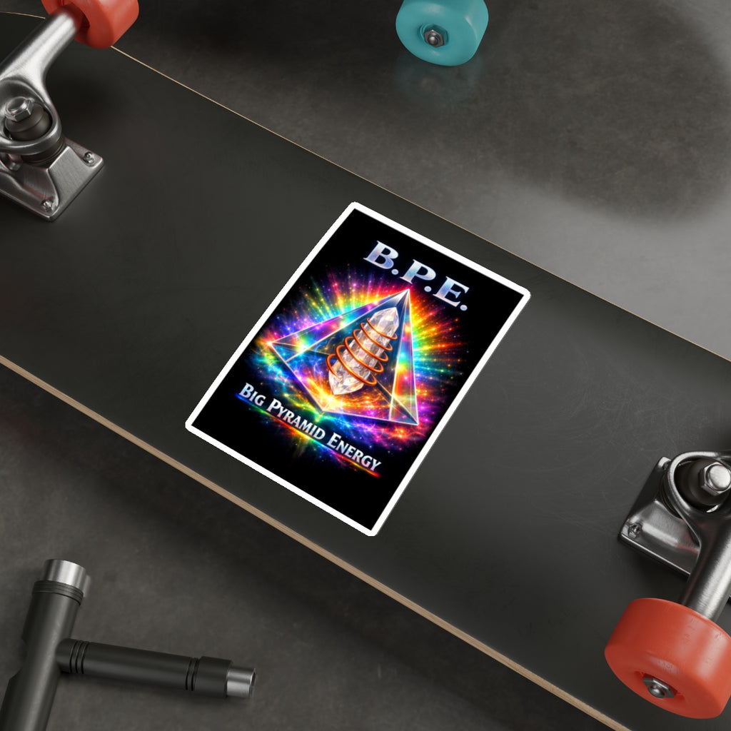 B.P.E. Big Pyramid Energy Crystal — Die-Cut Sticker