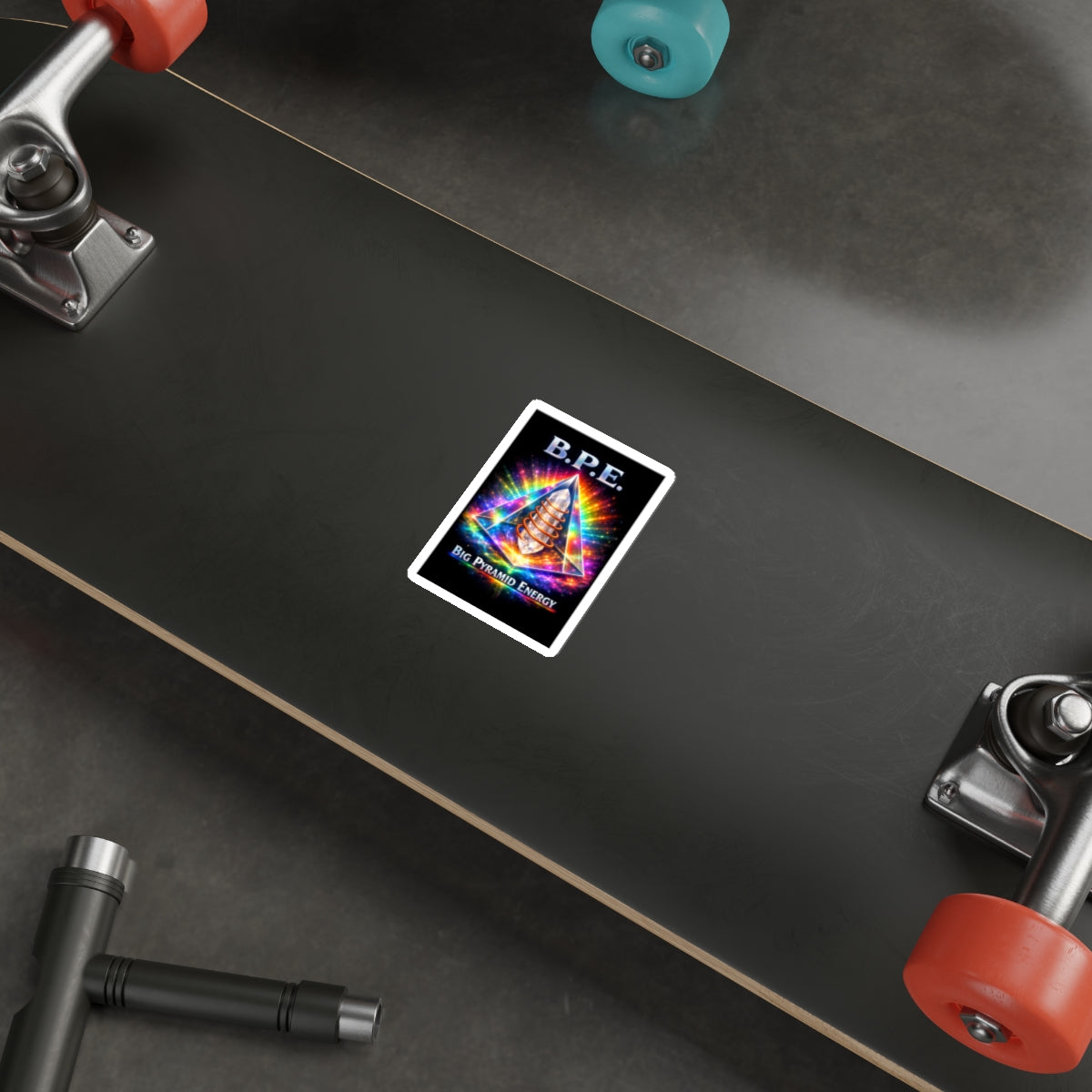 B.P.E. Big Pyramid Energy Crystal — Die-Cut Sticker
