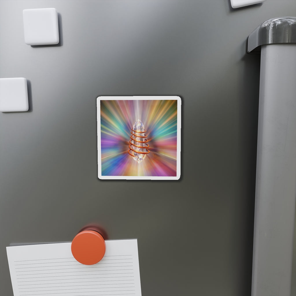 Rainbow Crystal Energy Die-Cut Fridge Magnet