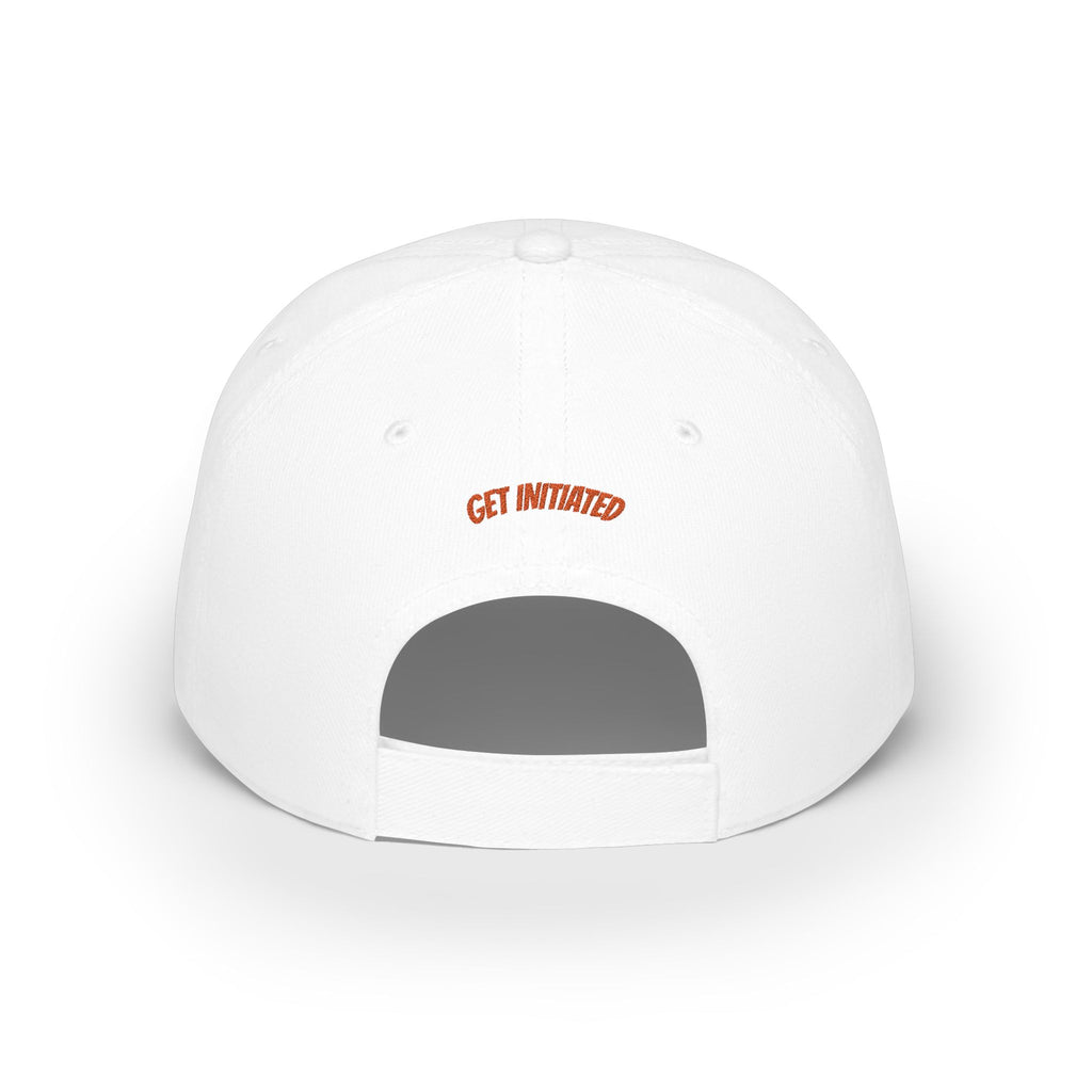 Low Profile Baseball Cap —  “GET INITIATED” Embroidered Hat
