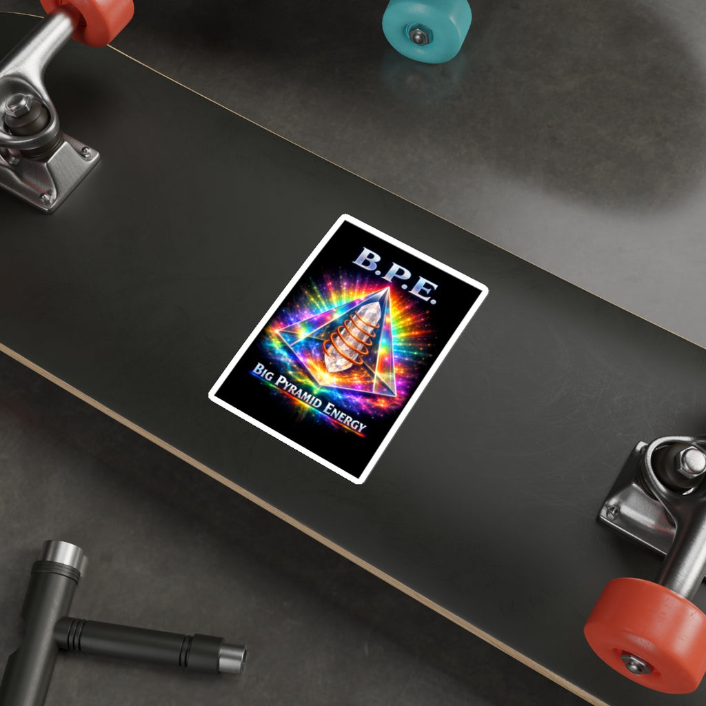 B.P.E. Big Pyramid Energy Crystal — Die-Cut Sticker