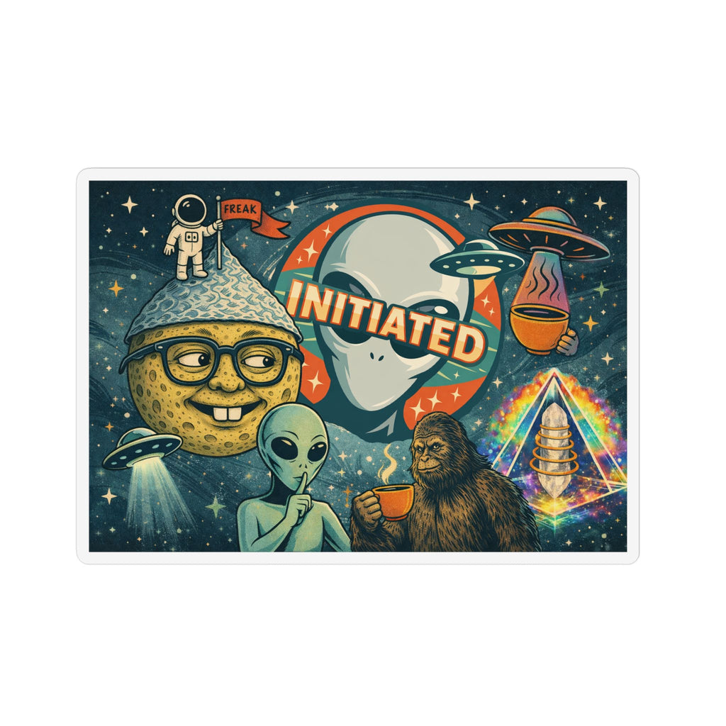Initiated Friends Cartoon Space Oddities Graphic Magnet