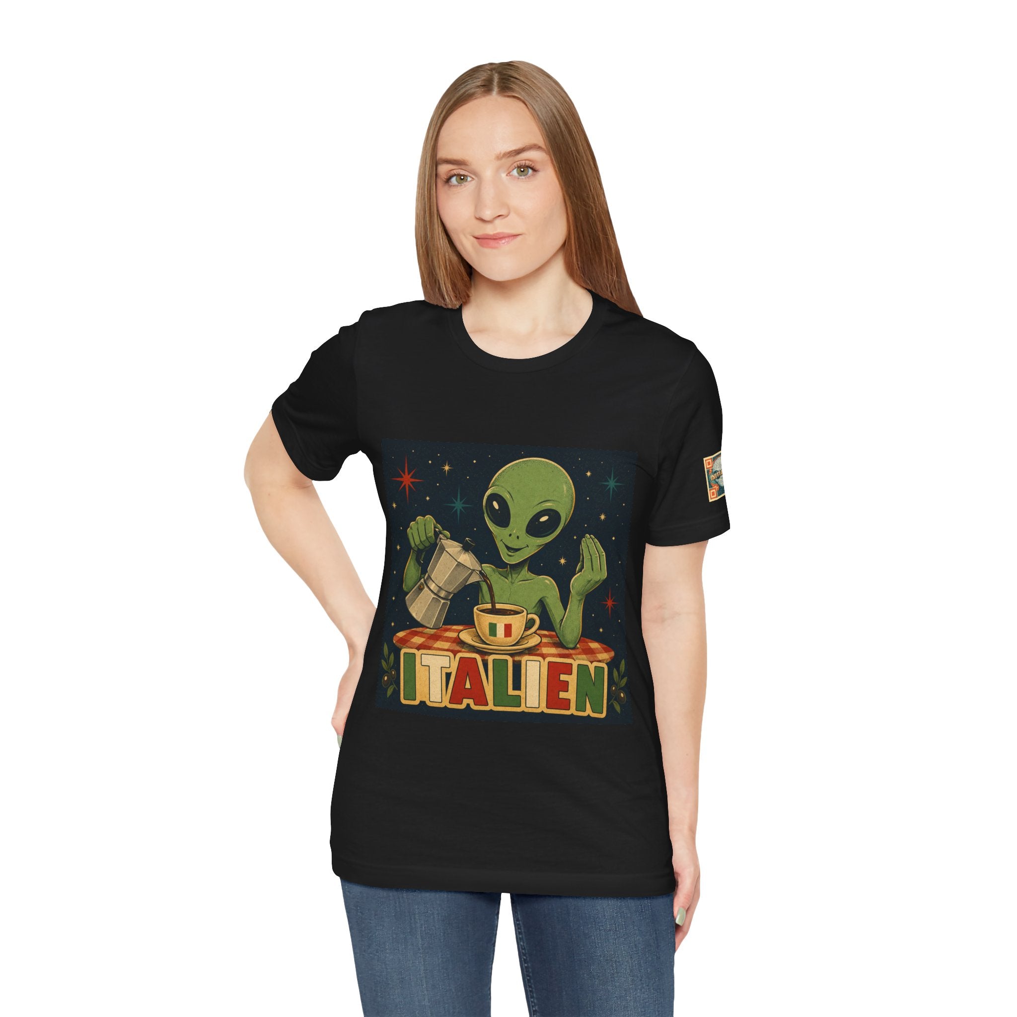 "ITALIEN" Espresso Alien Graphic Tee