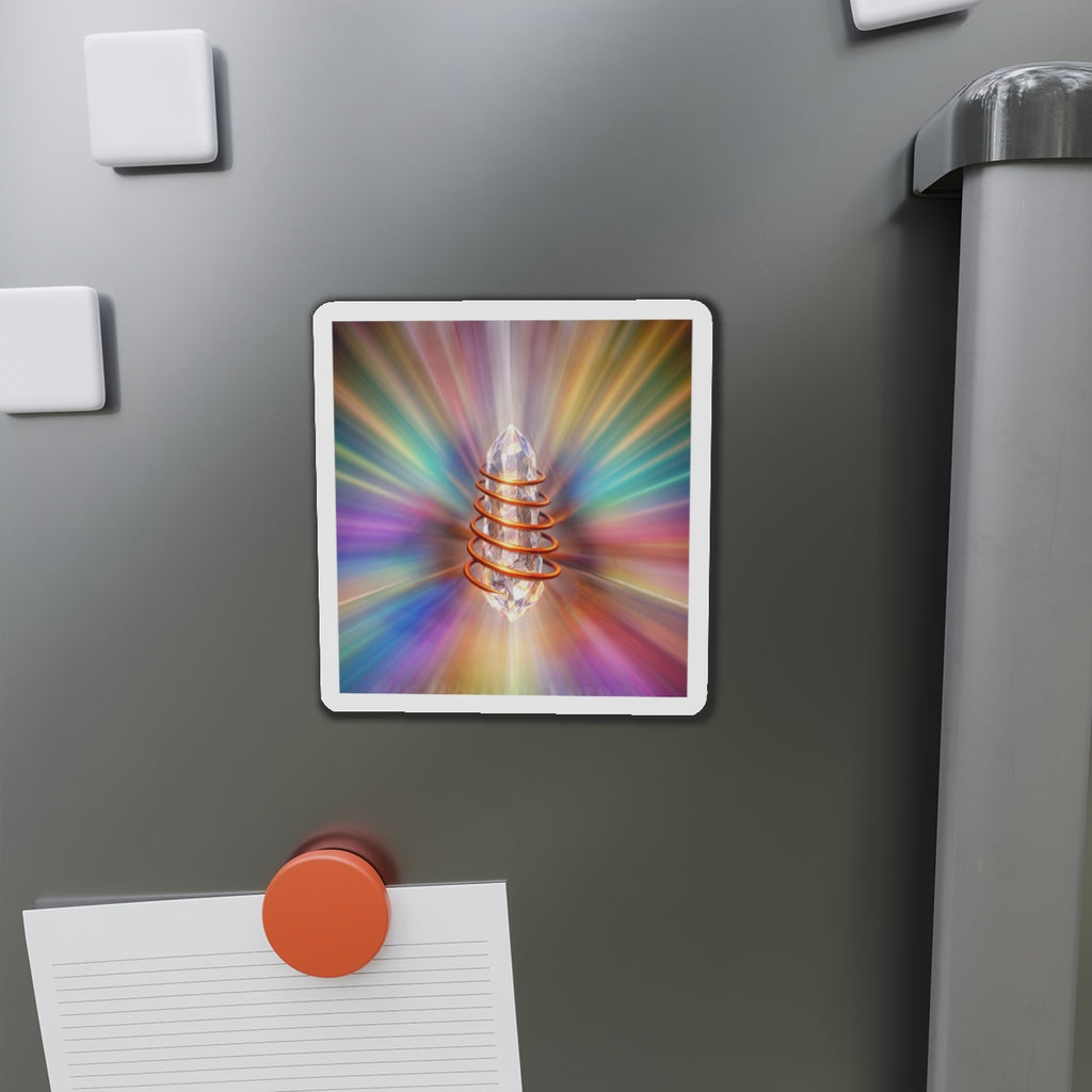 Rainbow Crystal Energy Die-Cut Fridge Magnet